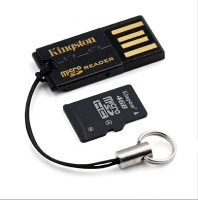 Kingston MicroSD Reader + 4GB microSDHC (MRG2+SDC4/4GB)